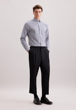 Regular Flanellhemd Karo in Dunkelblau |  Seidensticker Onlineshop