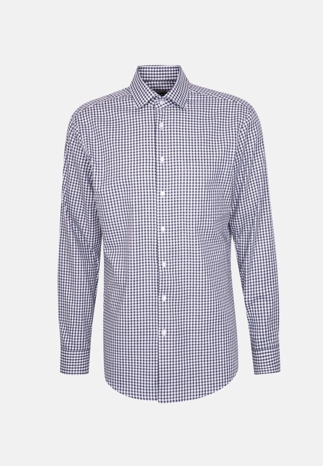 Regular Flanellhemd Karo in Dunkelblau |  Seidensticker Onlineshop