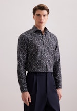 Regular Chemise en flanelle Floral in Gris |  Seidensticker Onlineshop
