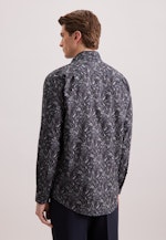 Regular Chemise en flanelle Floral in Gris |  Seidensticker Onlineshop