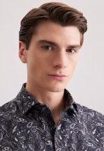 Regular Chemise en flanelle Floral in Gris |  Seidensticker Onlineshop