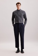 Regular Flanellhemd Geblümt in Grau |  Seidensticker Onlineshop