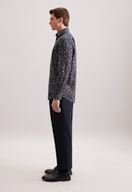 Regular Flanellhemd Geblümt in Grau |  Seidensticker Onlineshop