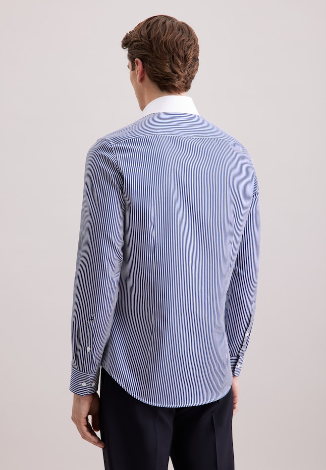 Slim Business Hemd Gestreift in Dunkelblau | Seidensticker Onlineshop