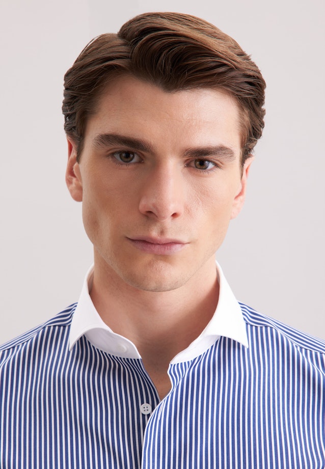 Slim Business Hemd Gestreift in Dunkelblau |  Seidensticker Onlineshop