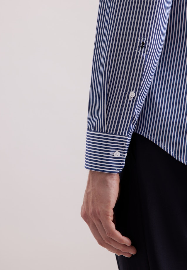 Slim Business Hemd Gestreift in Dunkelblau |  Seidensticker Onlineshop