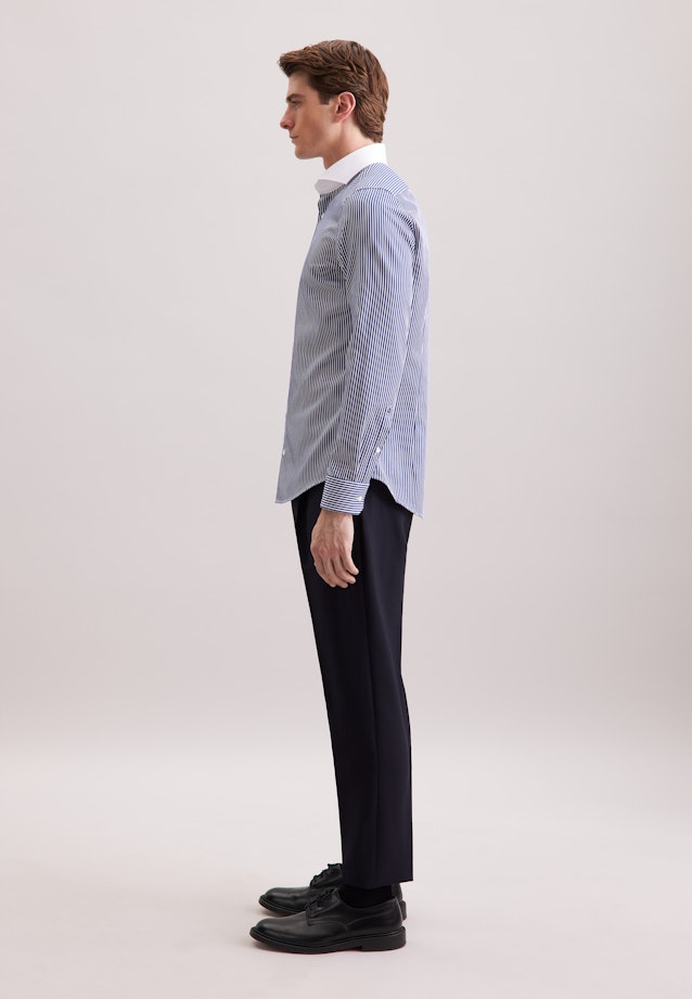 Slim Business Hemd Gestreift in Dunkelblau |  Seidensticker Onlineshop