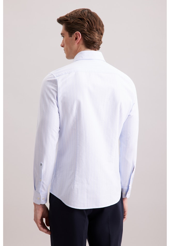 Slim Casual Hemd Gestreift in Hellblau | Seidensticker Onlineshop