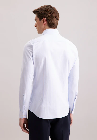 Slim Casual Hemd Gestreift in Hellblau |  Seidensticker Onlineshop
