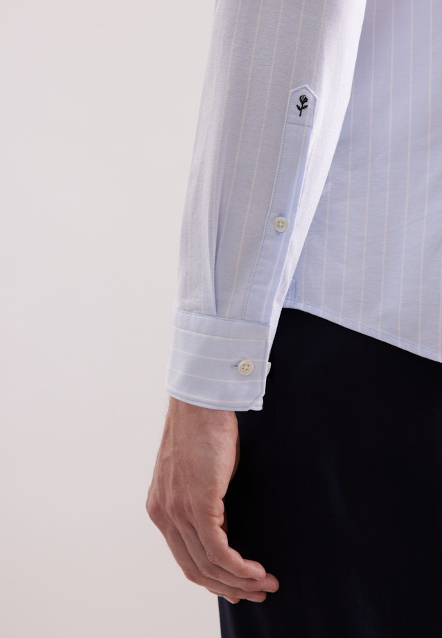 Slim Chemise décontractée Rayures in Bleu Clair |  Seidensticker Onlineshop