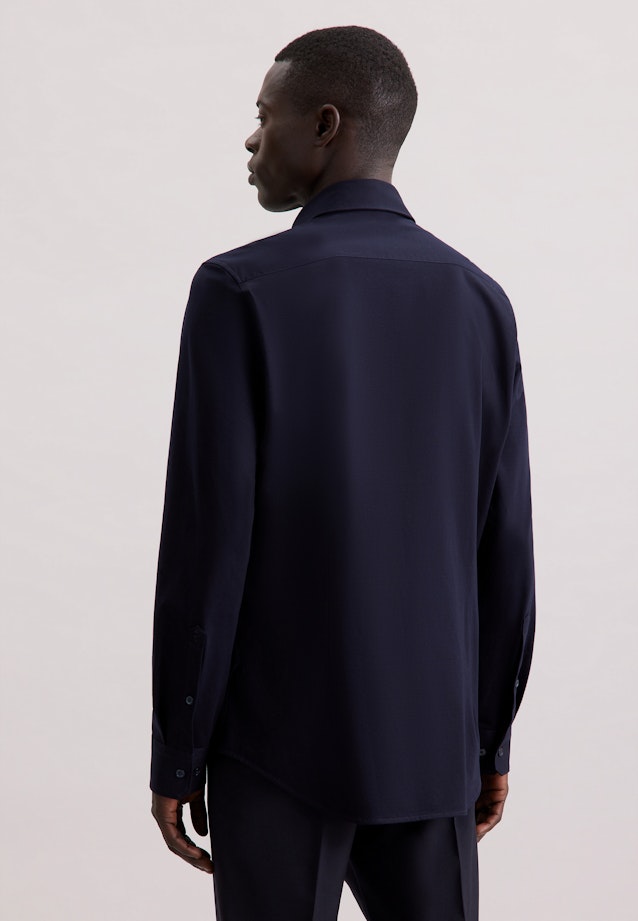 Slim Chemise en jersey Uni in Bleu Foncé |  Seidensticker Onlineshop