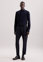 Slim Jerseyhemd Uni in Dunkelblau |  Seidensticker Onlineshop