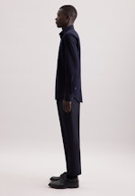 Slim Chemise en jersey Uni in Bleu Foncé |  Seidensticker Onlineshop