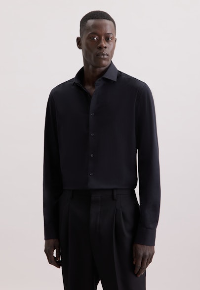 Slim Jersey shirt Uni in Schwarz |  Seidensticker Onlineshop