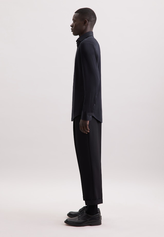 Slim Jersey shirt Uni in Schwarz |  Seidensticker Onlineshop