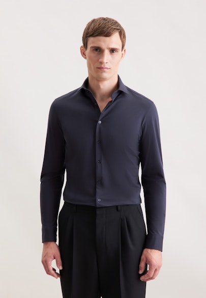 Slim Jerseyhemd Uni in Grau |  Seidensticker Onlineshop