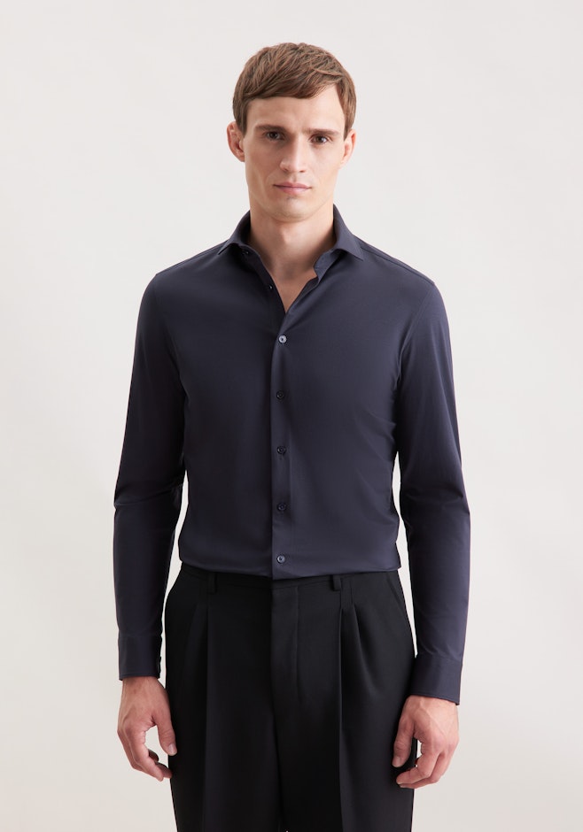 Slim Jerseyhemd Uni in Grau | Seidensticker Onlineshop