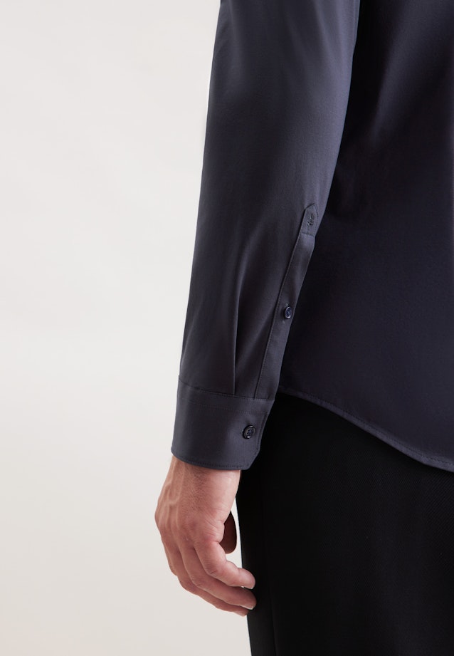 Slim Chemise en jersey Uni in Gris |  Seidensticker Onlineshop