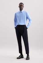 Regular Business shirt Stripes in Mittelblau |  Seidensticker Onlineshop