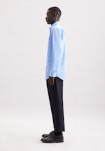 Regular Business shirt Stripes in Mittelblau |  Seidensticker Onlineshop