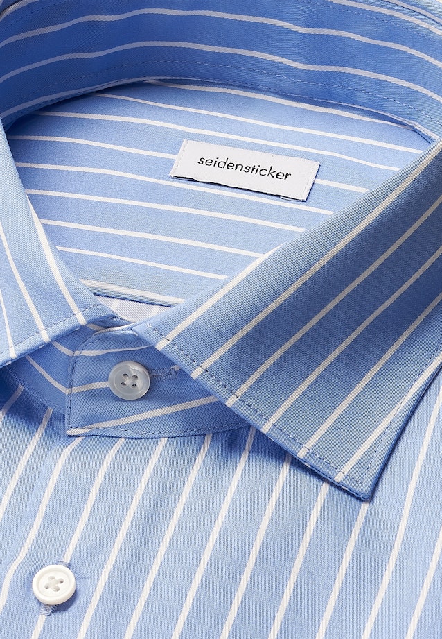 Regular Business shirt Stripes in Mittelblau |  Seidensticker Onlineshop