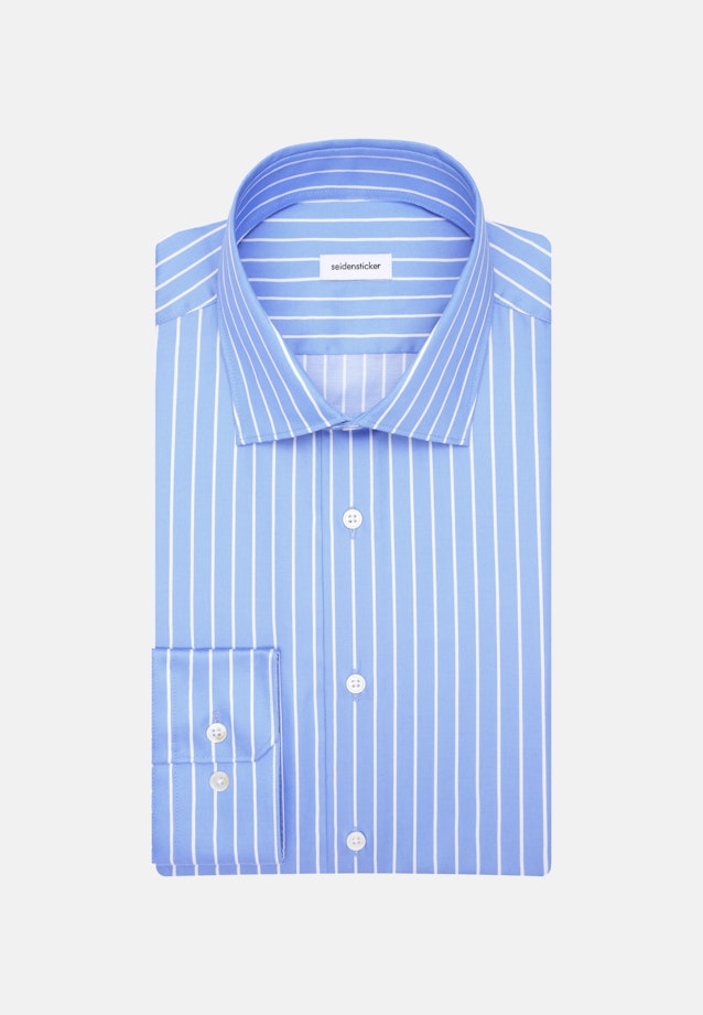 Regular Business shirt Stripes in Mittelblau |  Seidensticker Onlineshop