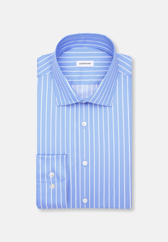 Regular Chemise d'affaires Rayures dans Bleu Moyen | Boutique en ligne Seidensticker