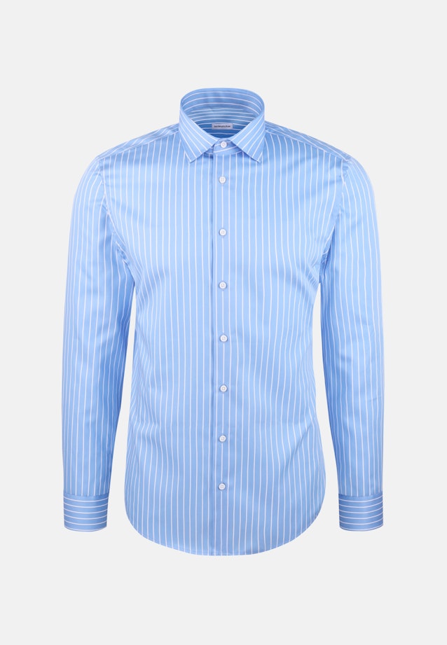 Regular Business shirt Stripes in Mittelblau |  Seidensticker Onlineshop