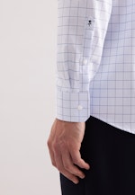 Regular Business shirt Check in Mittelblau |  Seidensticker Onlineshop