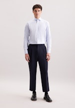 Regular Business shirt Check in Mittelblau |  Seidensticker Onlineshop