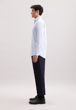 Regular Business shirt Check in Mittelblau |  Seidensticker Onlineshop