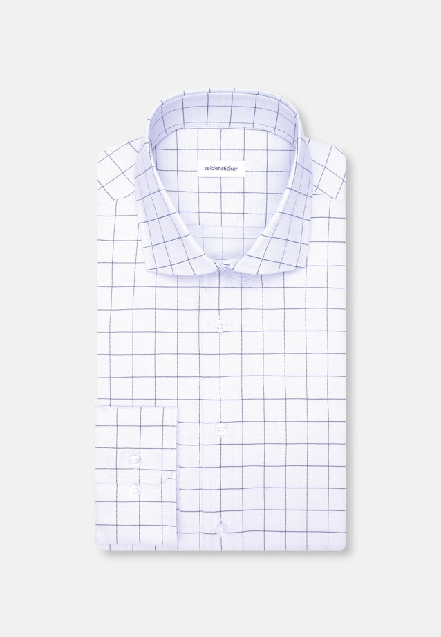 Regular Business shirt Check in Mittelblau |  Seidensticker Onlineshop