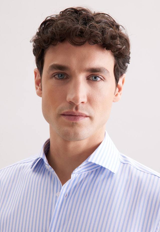 Regular Chemise d'affaires Rayures in Bleu Moyen |  Seidensticker Onlineshop