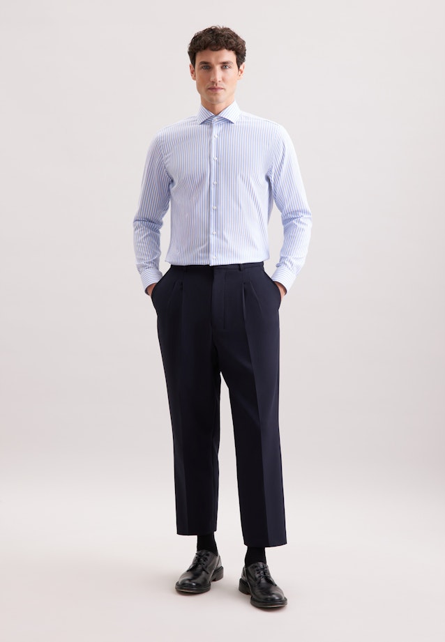 Regular Chemise d'affaires Rayures in Bleu Moyen |  Seidensticker Onlineshop