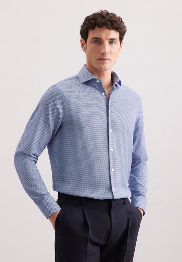 Regular Chemise d'affaires Structure in Bleu Foncé |  Seidensticker Onlineshop