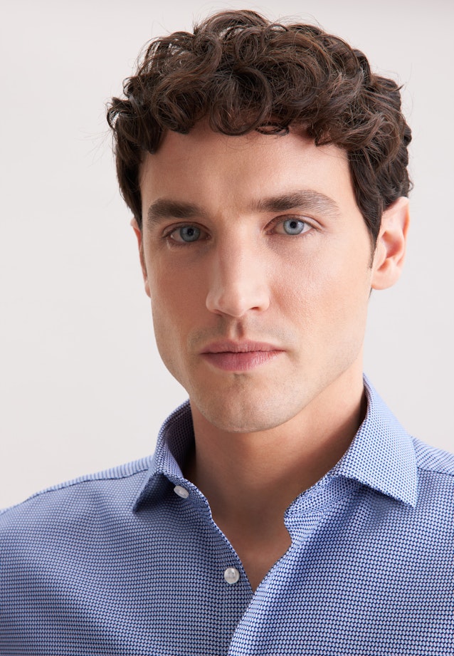 Regular Business shirt Structure in Dunkelblau |  Seidensticker Onlineshop