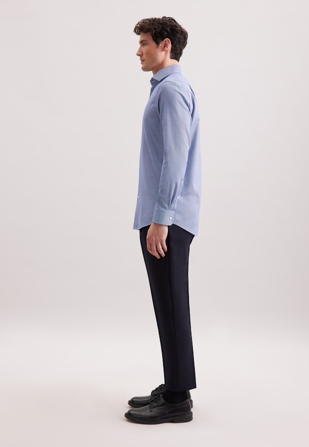 Regular Chemise d'affaires Structure in Bleu Foncé |  Seidensticker Onlineshop