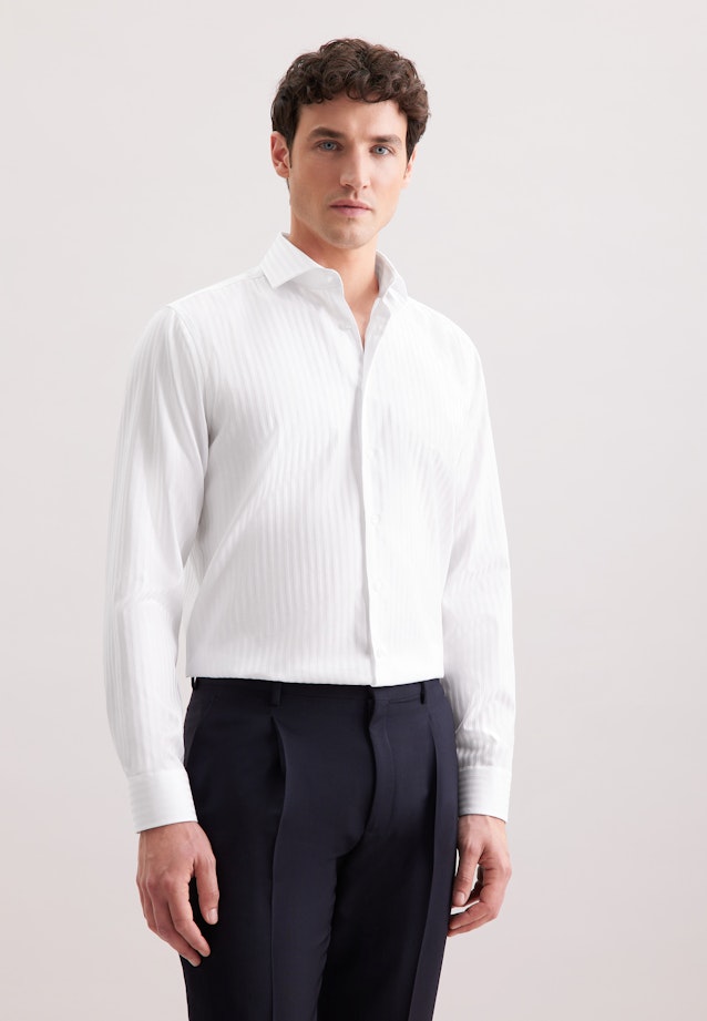 Regular Business shirt Stripes in Weiß |  Seidensticker Onlineshop
