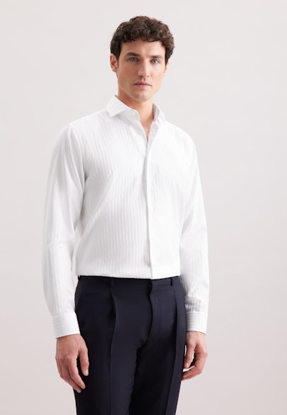 Regular Business shirt Stripes in Weiß |  Seidensticker Onlineshop