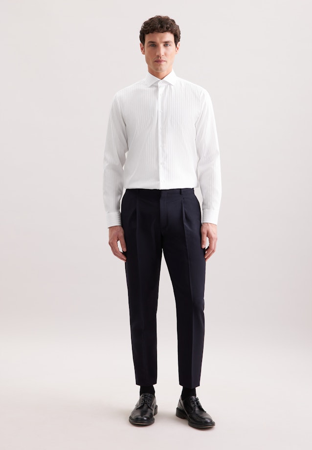 Regular Business shirt Stripes in Weiß |  Seidensticker Onlineshop