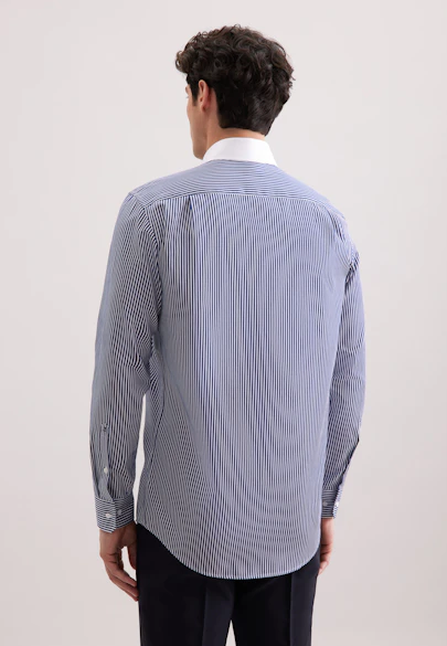 Regular Business shirt Stripes in Dunkelblau |  Seidensticker Onlineshop