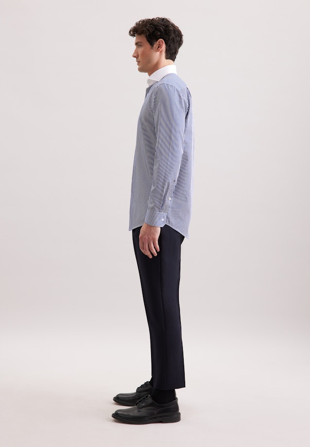 Regular Chemise d'affaires Rayures in Bleu Foncé |  Seidensticker Onlineshop