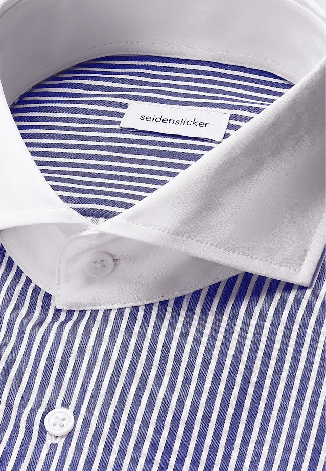 Regular Business Hemd Gestreiftes Trikot in Dunkelblau |  Seidensticker Onlineshop