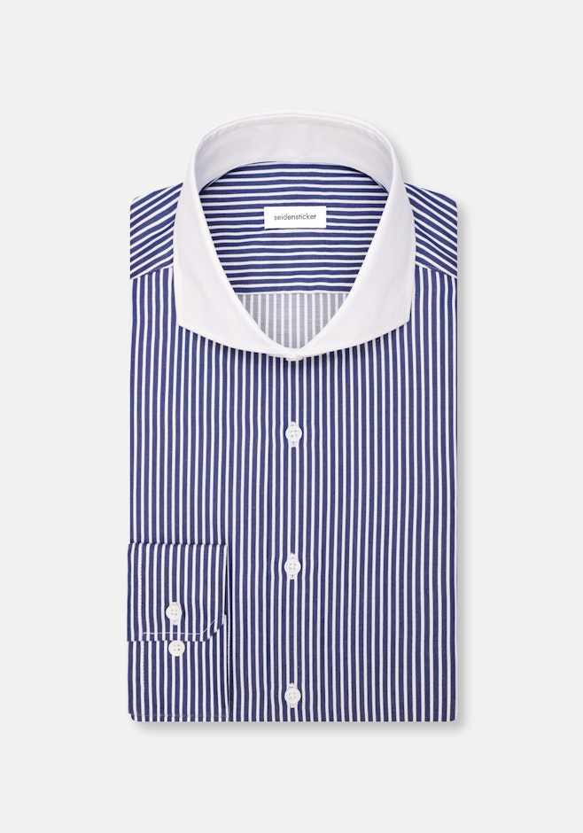 Regular Chemise d'affaires Rayures dans Bleu Foncé | Boutique en ligne Seidensticker