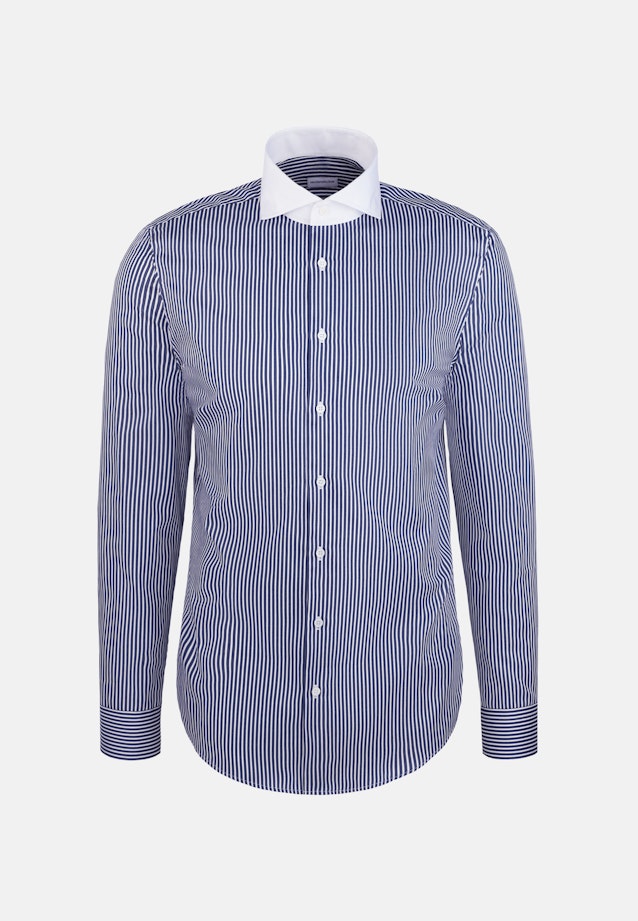 Regular Business Hemd Gestreiftes Trikot in Dunkelblau |  Seidensticker Onlineshop