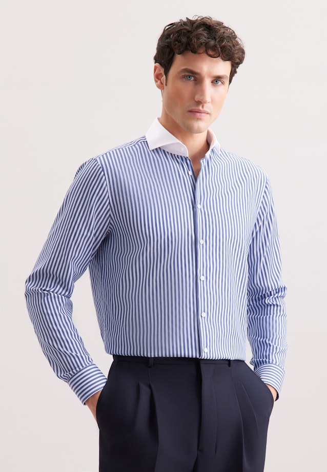 Regular Business shirt Stripes in Dunkelblau |  Seidensticker Onlineshop