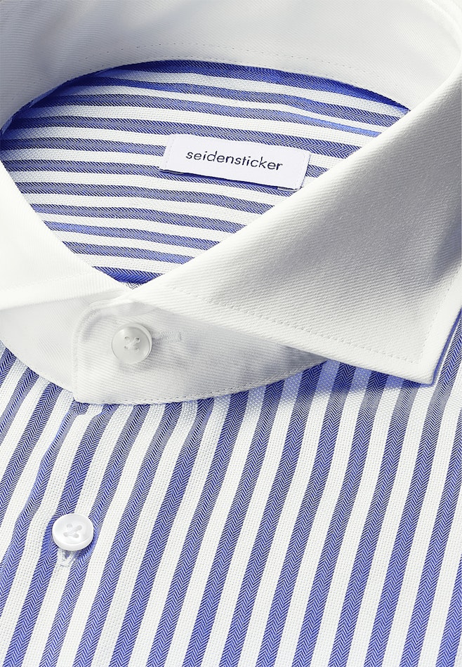 Regular Chemise d'affaires Rayures dans Bleu Foncé | Boutique en ligne Seidensticker