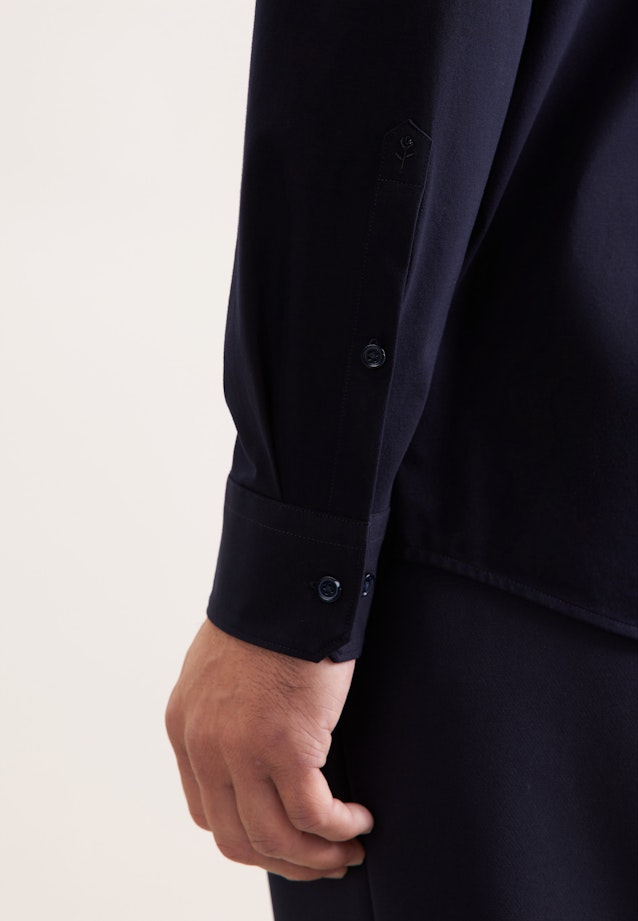 Regular Jersey shirt Uni in Dunkelblau |  Seidensticker Onlineshop