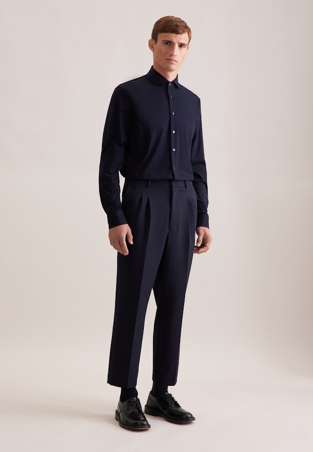 Regular Jersey shirt Uni in Dunkelblau |  Seidensticker Onlineshop