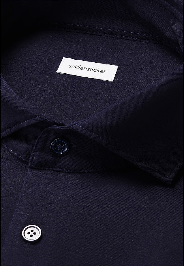 Regular Jerseyhemd Uni in Dunkelblau |  Seidensticker Onlineshop